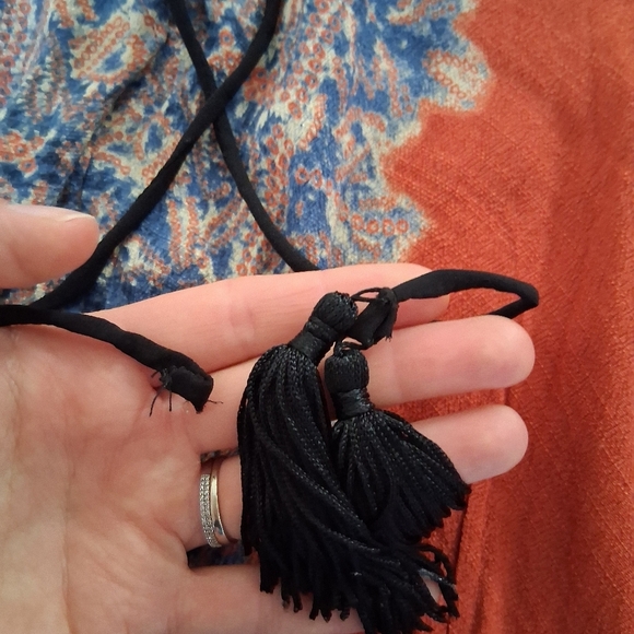 Free People/ Wildest Moment Lace Up Tunic/ Color Persimmon/ Size US S - Picture 17 of 17